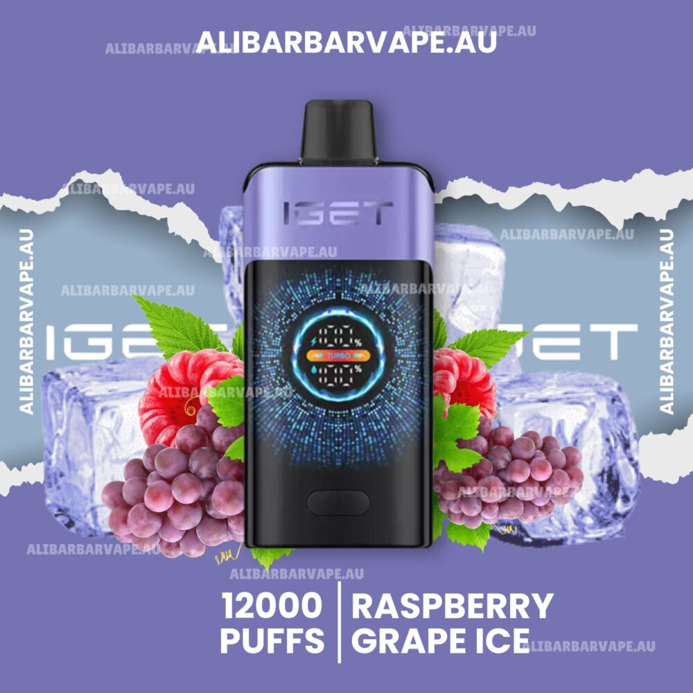 Iget One 12000 Puffs Raspberry Grape Ice