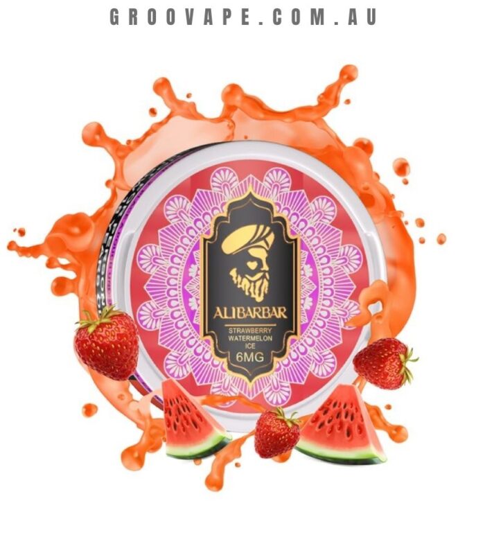 Strawberry Watermelon Ice – Alibarbar Nicotine Pouches – 6/12/24/36mg